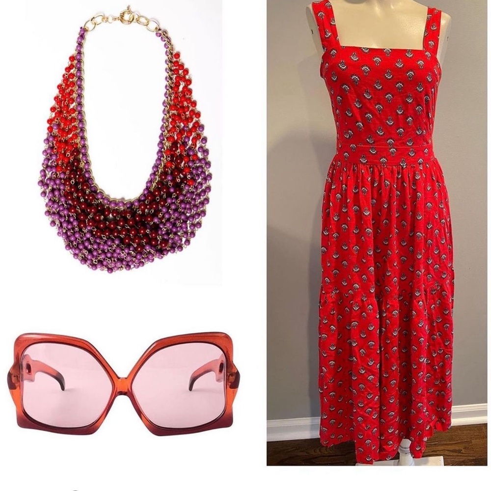 ANN TAYLOR RED DRESS 6